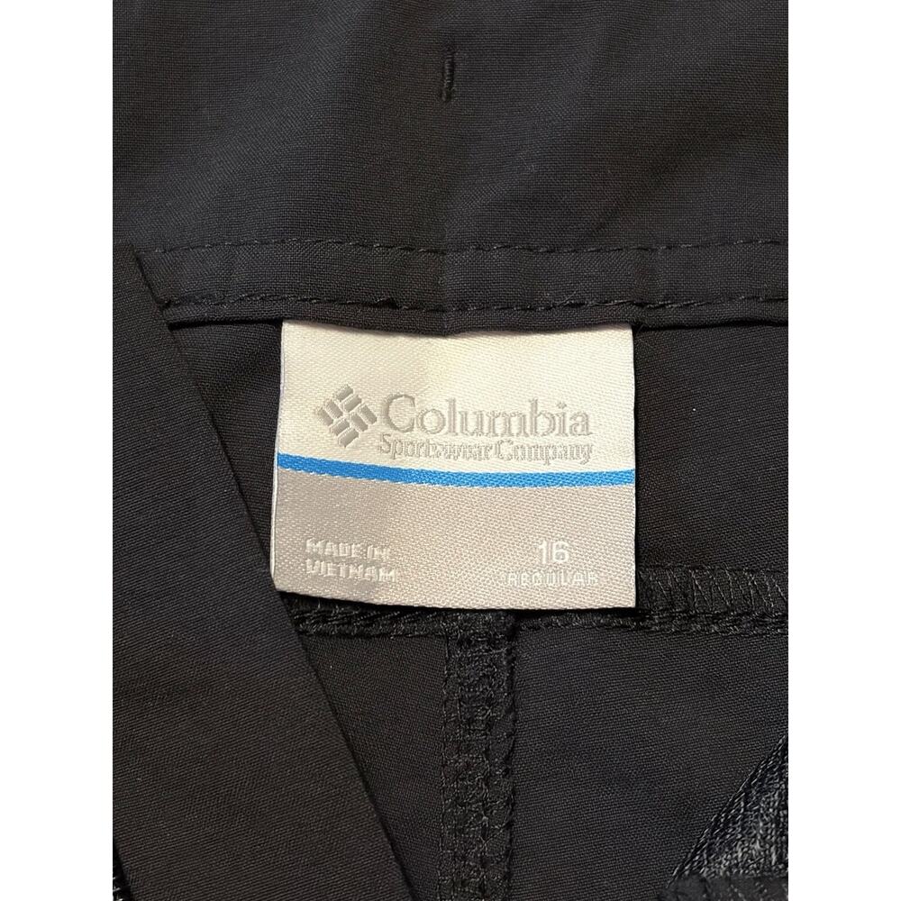 Columbia Anytime Outdoor Boot Cut Pants Women 16 Black Omni Shield Hiking New - Picture 5 of 11